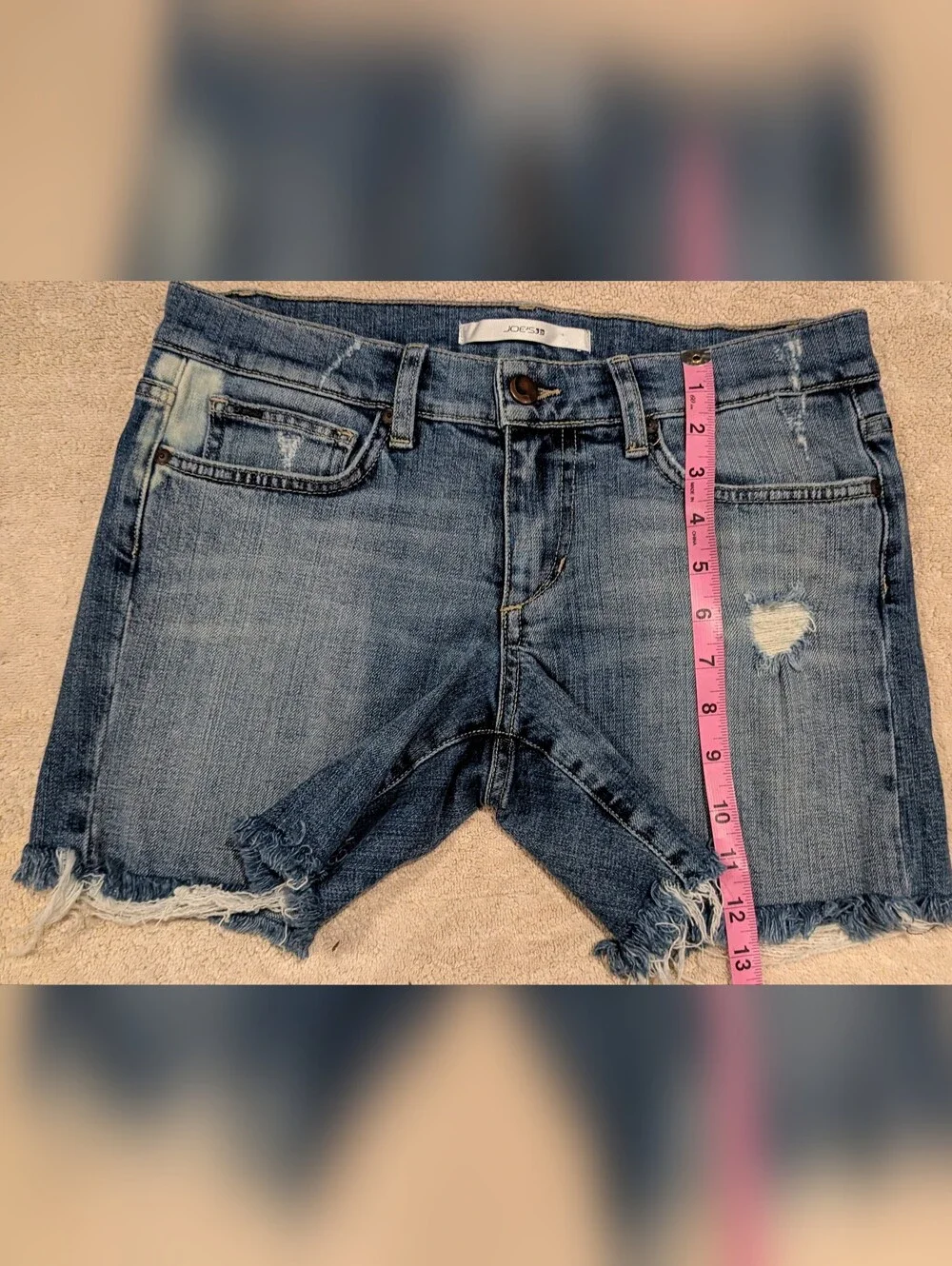 $17 Joe’s Jeans Size 28/6 Distressed Cut Off Denim Bermuda Shorts EUC